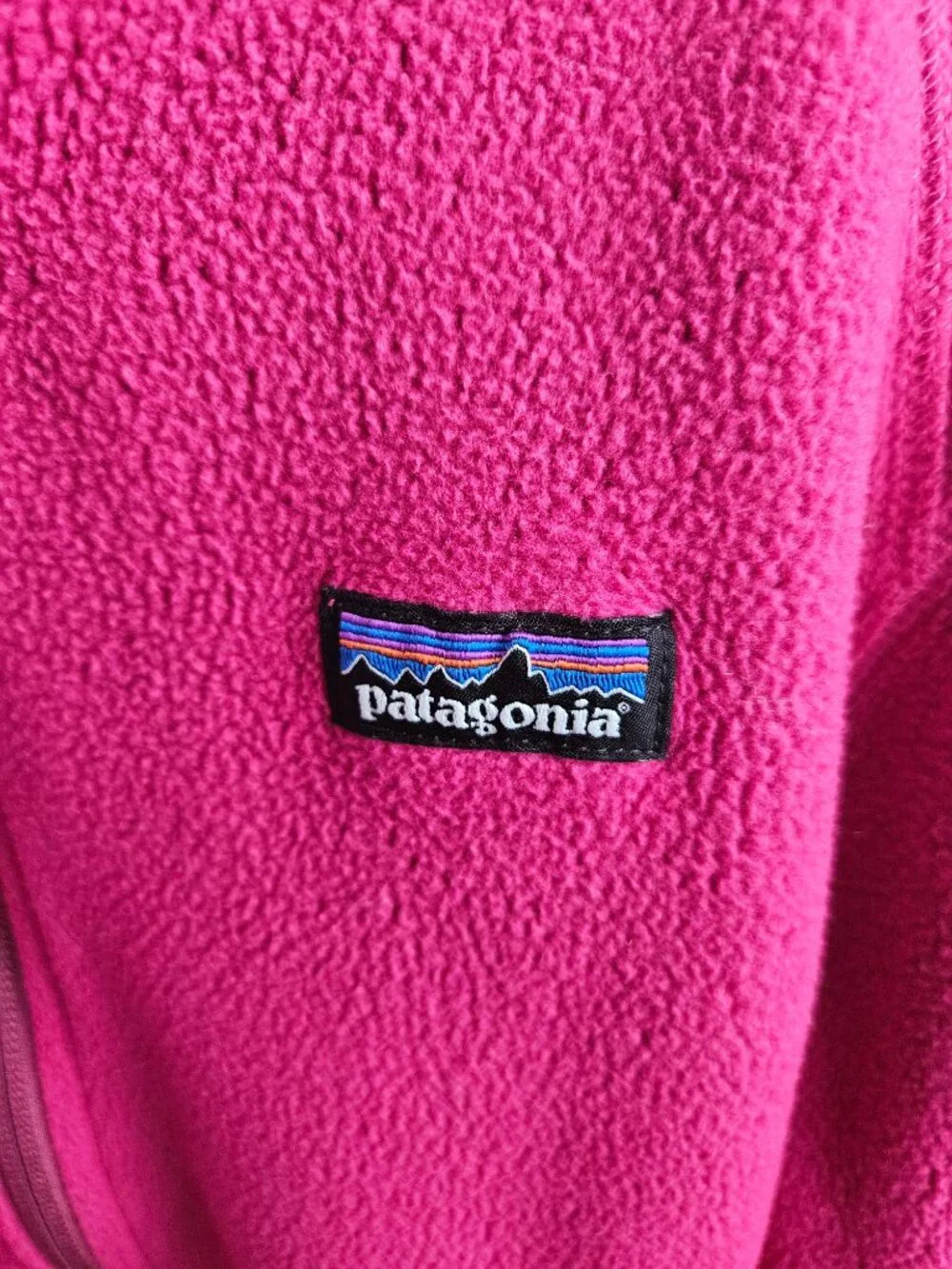 Patagonia Girls Size Large Pink Radiant Flux Full Zip Sweater Jacket